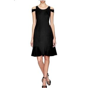 Rebecca Taylor Womens Black Fit-and-flare Above the Knee Cocktail Dress Size 6